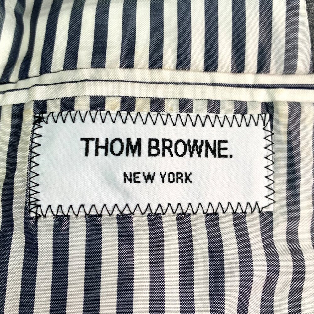 Thom Browne Grey Wool Patchwork Blazer - image 6